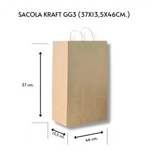 SACOLA KRAFT GG 37X46